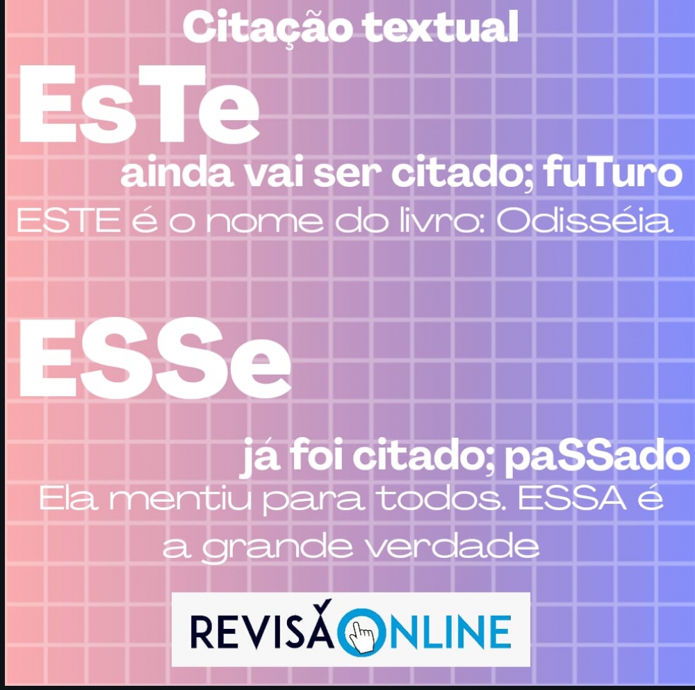 Citação textual:
EsTe: ainda vai ser citado, fuTuro= ESTE é o nome do livro: Odisséia
ESSe: já foi citado, paSSado= Ela mentiu para todos. ESSA é a grande verdade
